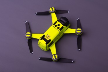 Skin für DJI Spark Neongelb