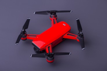 Skin für DJI Spark Neonrot