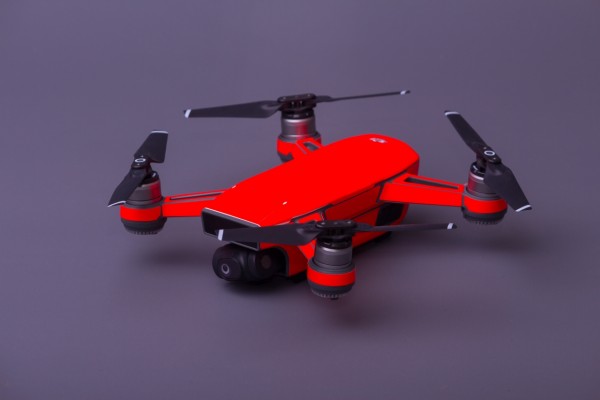Skin für DJI Spark Neonrot