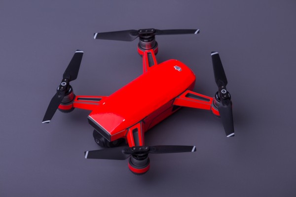 Skin für DJI Spark Neonrot