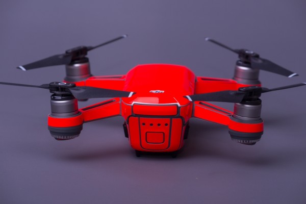 Skin für DJI Spark Neonrot