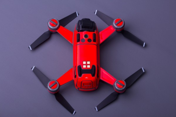 Skin für DJI Spark Neonrot